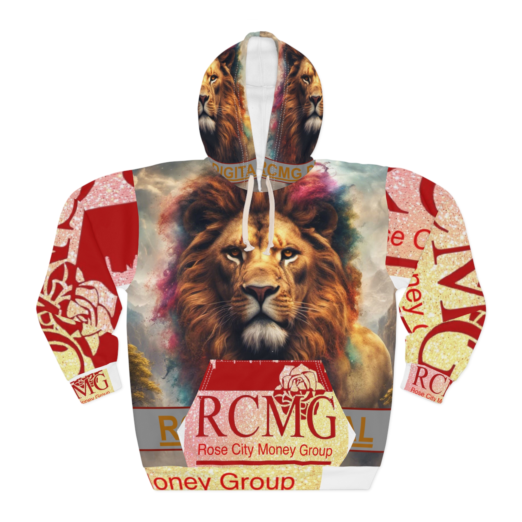 Majestic Lion Unisex Pullover Hoodie, Artistic Sweatshirt, Unique Animal Hoodie, Gift for Nature Lovers, Stylish Casual Wear - Image 1