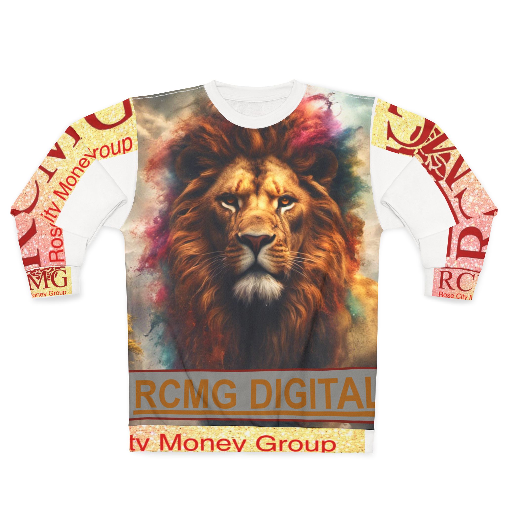 Majestic Lion Unisex Sweatshirt, Colorful Animal Sweatshirt, Unique Gift for Animal Lovers, Statement Crewneck, Cozy Fashion - Image 1