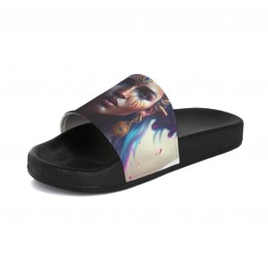 Artistic Women's Slide Sandals, Slip-On Fashion Sandals, Unique Summer Footwear, Stylish Beach Slides, Boho Chic Sandals - Image 3
