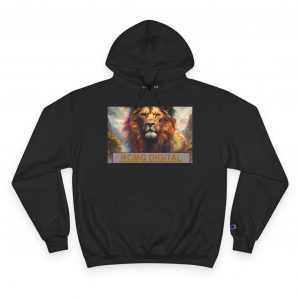 RCMG Digital Champion Hoodie - Bold Lion & Floral Design