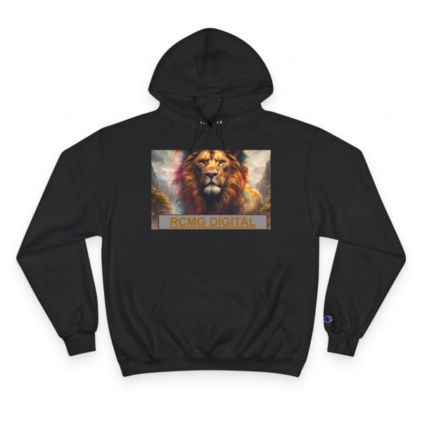 RCMG Digital Champion Hoodie - Bold Lion & Floral Design