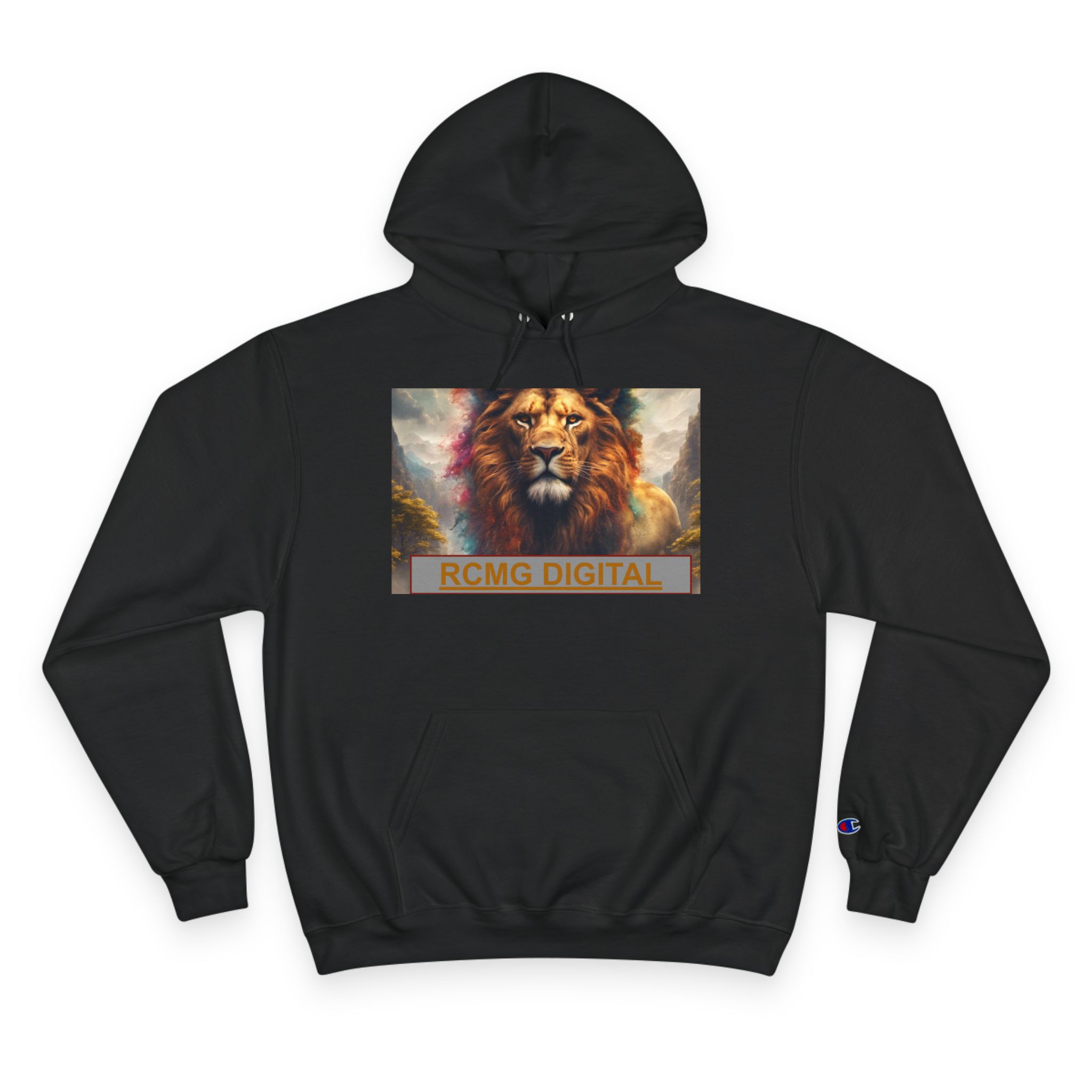 RCMG Digital Champion Hoodie - Bold Lion & Floral Design - Image 1