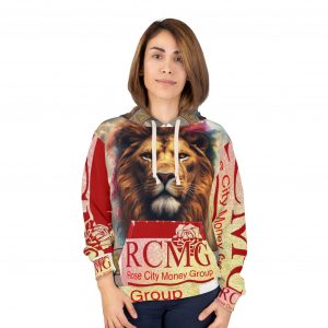 Majestic Lion Unisex Pullover Hoodie, Artistic Sweatshirt, Unique Animal Hoodie, Gift for Nature Lovers, Stylish Casual Wear - Image 3