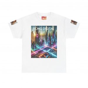 Vibrant Cityscape Art Tee | RCMG Digital Unisex T-Shirt for Tech Lovers, Graphic Tee, Streetwear, Gifts, Summer Fashion