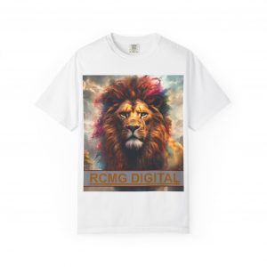 Lion Graphic T-Shirt, Artistic Tee for Animal Lovers, Summer Fashion, Gift for Friends, Casual Wear, RCMG Digital Design