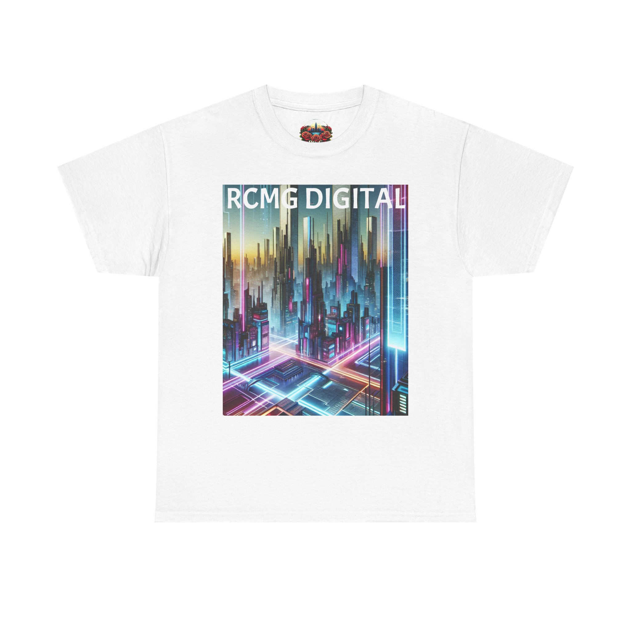 RCMG Digital Unisex Heavy Cotton Tee - Futuristic Graphic Tee for Tech Enthusiasts - Image 1