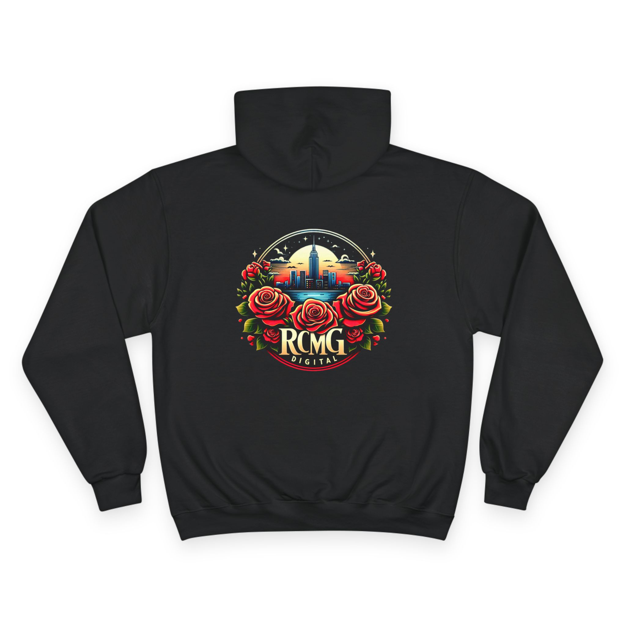 RCMG Digital Champion Hoodie - Bold Lion & Floral Design - Image 2