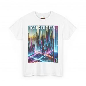 RCMG Digital Unisex Heavy Cotton Tee - Futuristic Graphic Tee for Tech Enthusiasts - Image 3