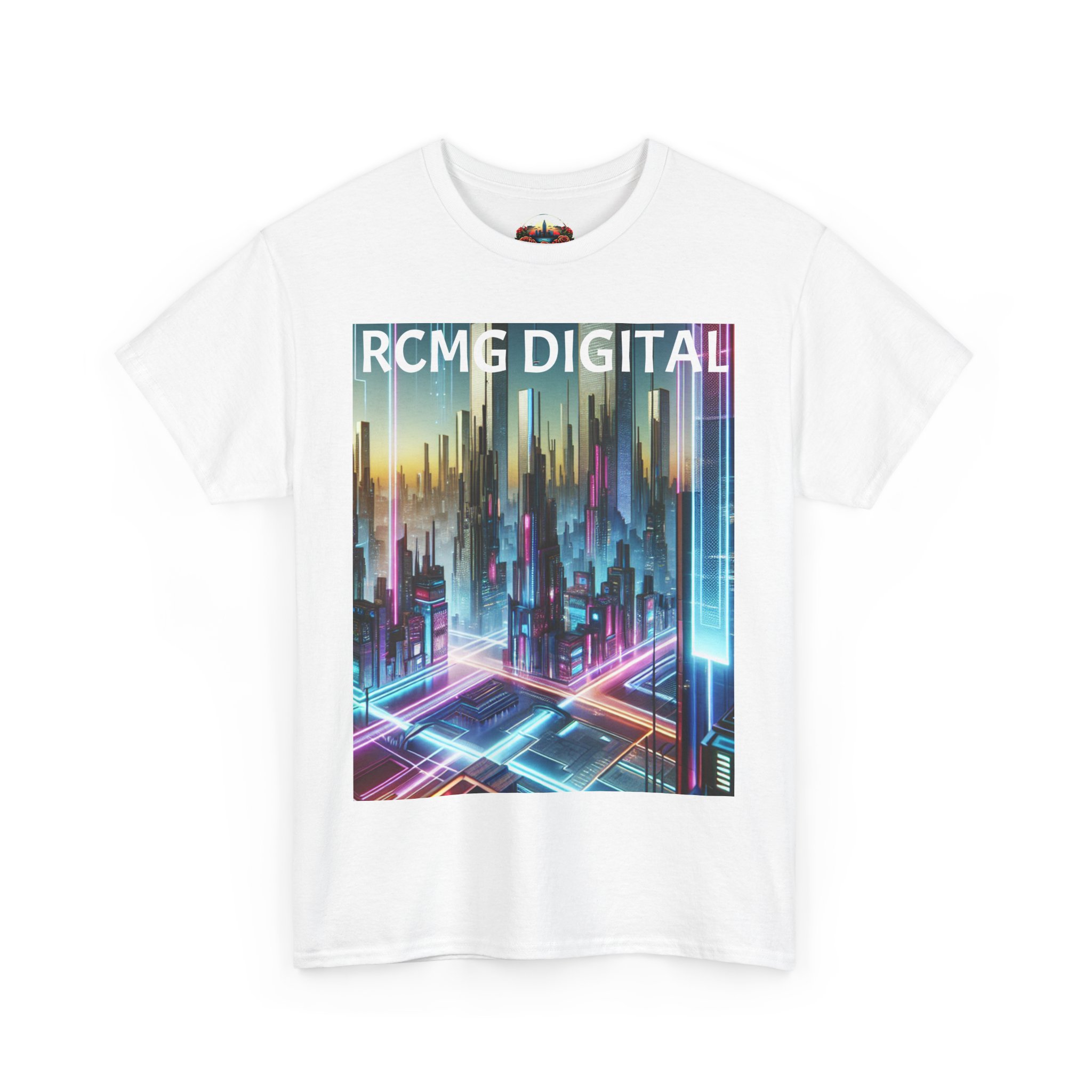 RCMG Digital Unisex Heavy Cotton Tee - Futuristic Graphic Tee for Tech Enthusiasts - Image 3